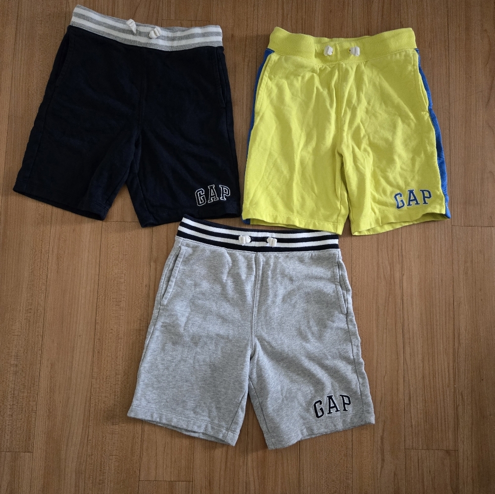 3 GAP Boys Shorts Size L 10/12 | Summer Casual Bundle Lot Cotton Activewear
